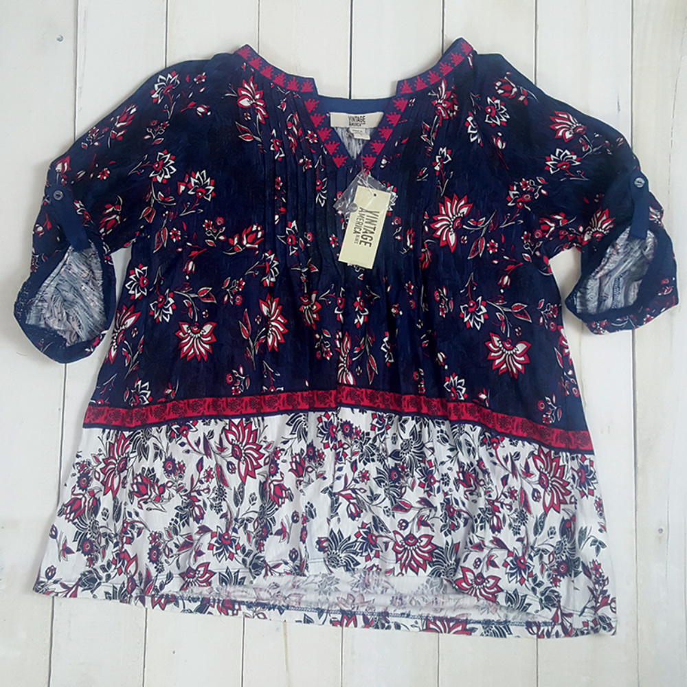 Floral Lolita Blouse Shirt Small(Fits Like Medium)